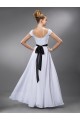 A-Line Cap Sleeve Beaded Long White Chiffon Prom Evening Formal Party Dresses ED010548