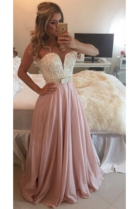 Long See Through Prom Evening Formal Dresses 3020089